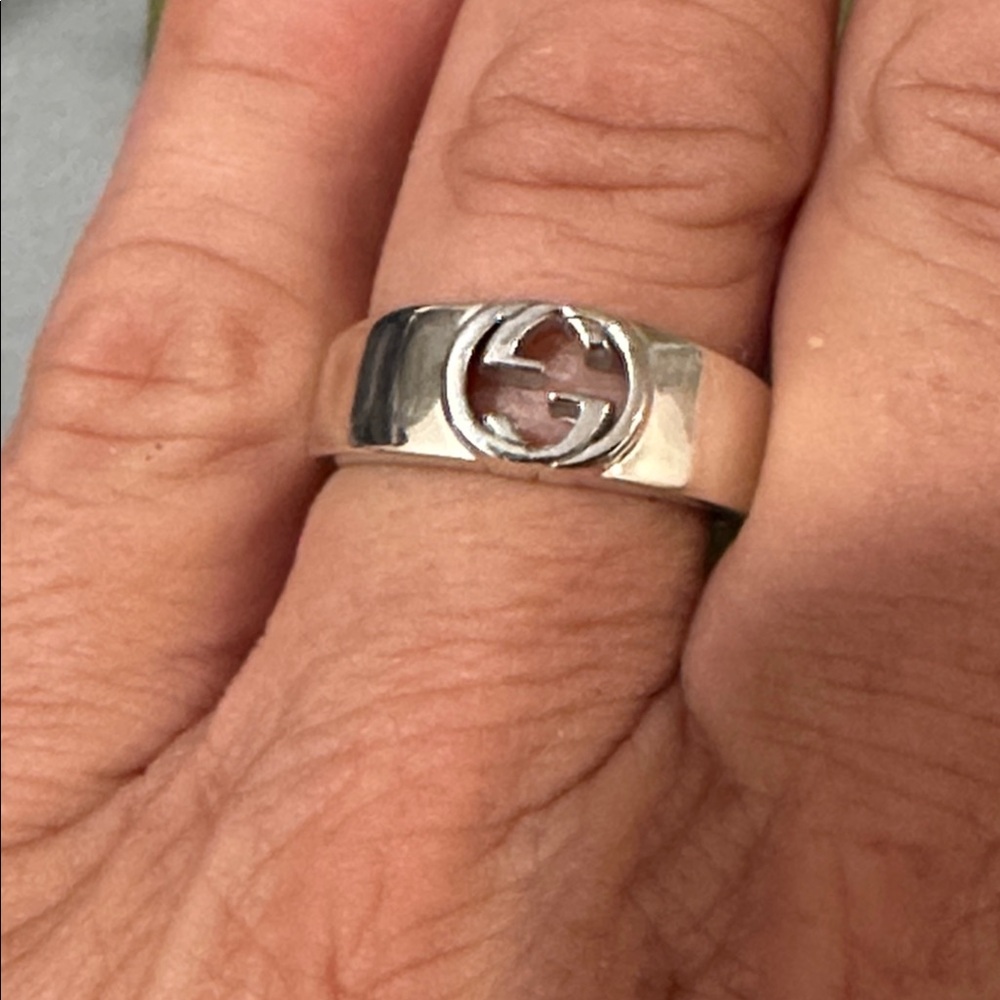 Gucci GG Sterling Silver 925 Ring - Size 7 - Picture 4 of 7
